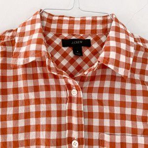 J. Crew Tops - JCrew tie-front gingham stretch-cotton shirt J. Crew Tops - JCrew tie-front gingham stretch-cotton shirt